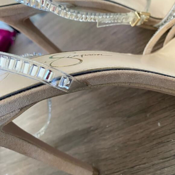 Jessica Simpson Jileta Crystals Mirror Embellished High Heel Sandals size 8.5 - Picture 8 of 15